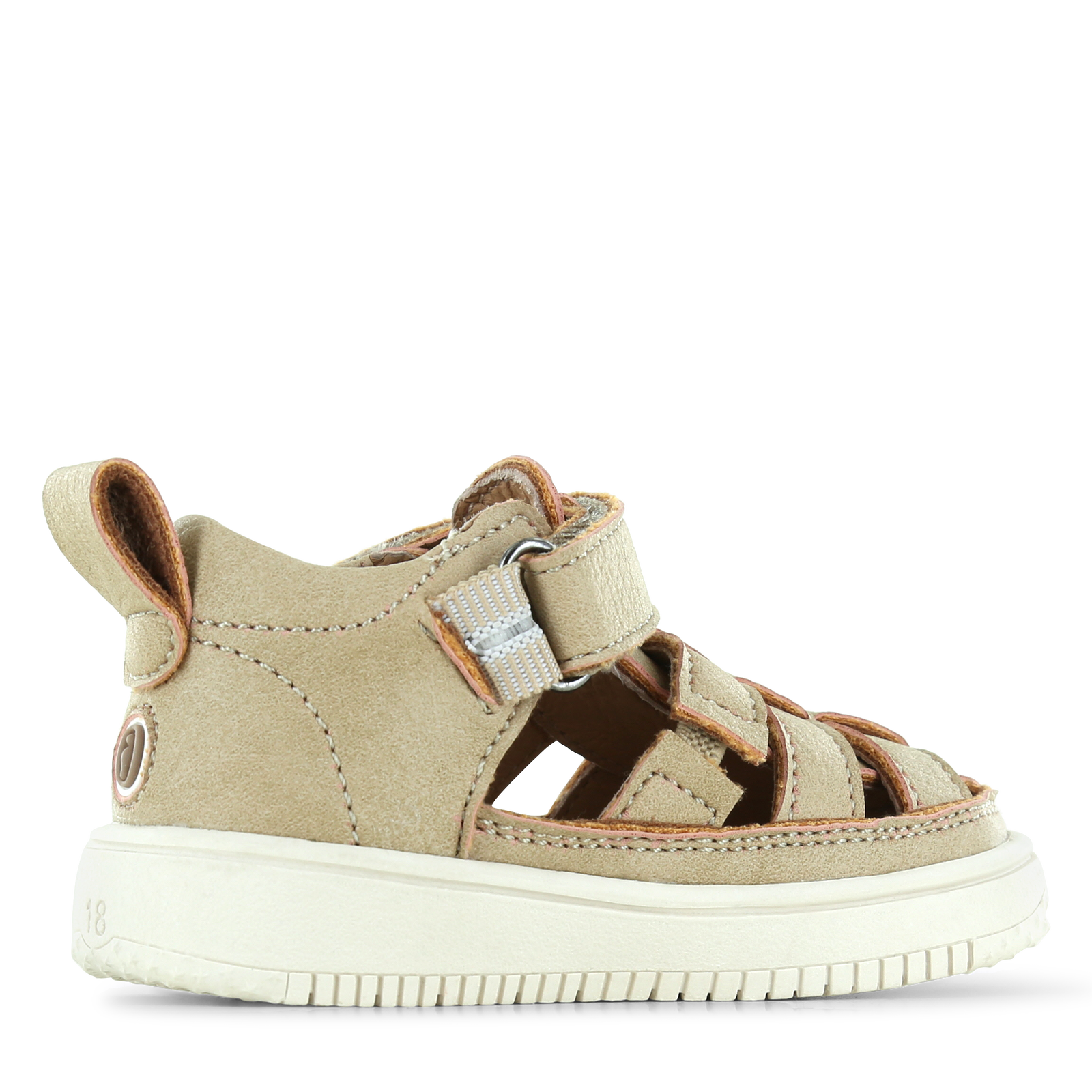 Shoesme beige sandaaltje Microfiber leer | Uni schoenen