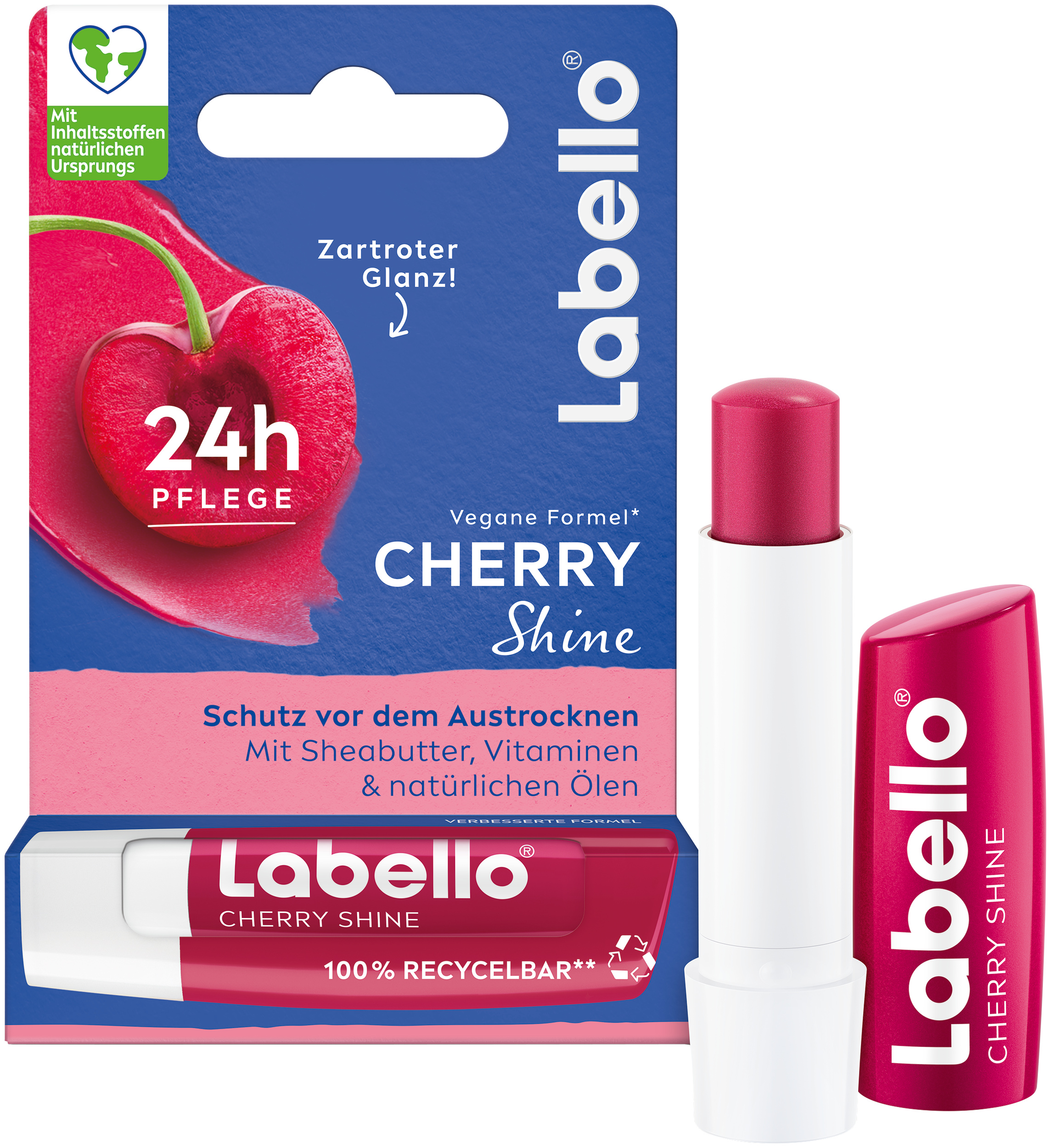 Labello Stick Cherry Shine Stick 4.8 g<br>4.8 g, Stick, Stick, Cherry Shine
