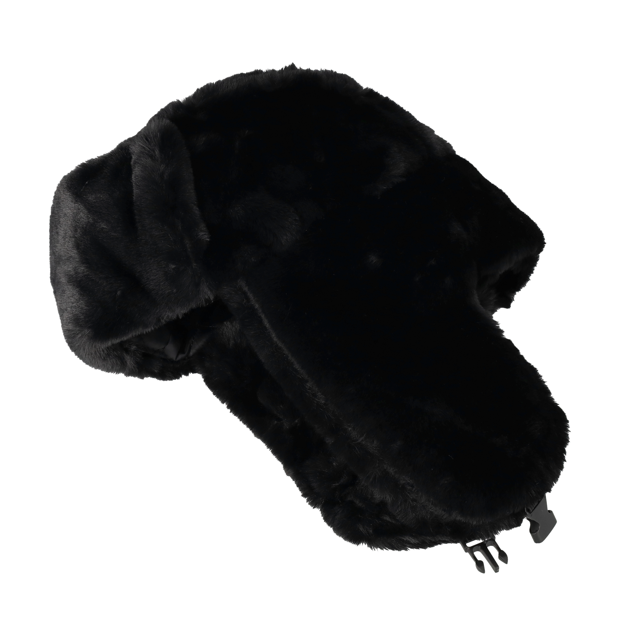Unisex Fliegermütze Plüsch Pilotenmütze Winter Mütze (One Size) - Schwarz