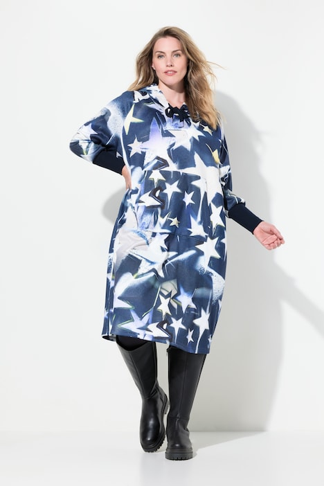 Sweatkleid, Kapuze, Langarm, oversize