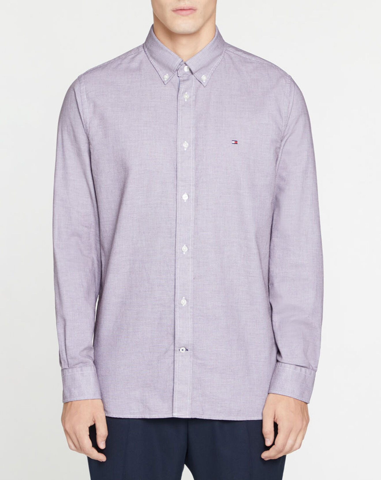 Tommy Hilfiger Chemise droite Dobby bordeaux délavé