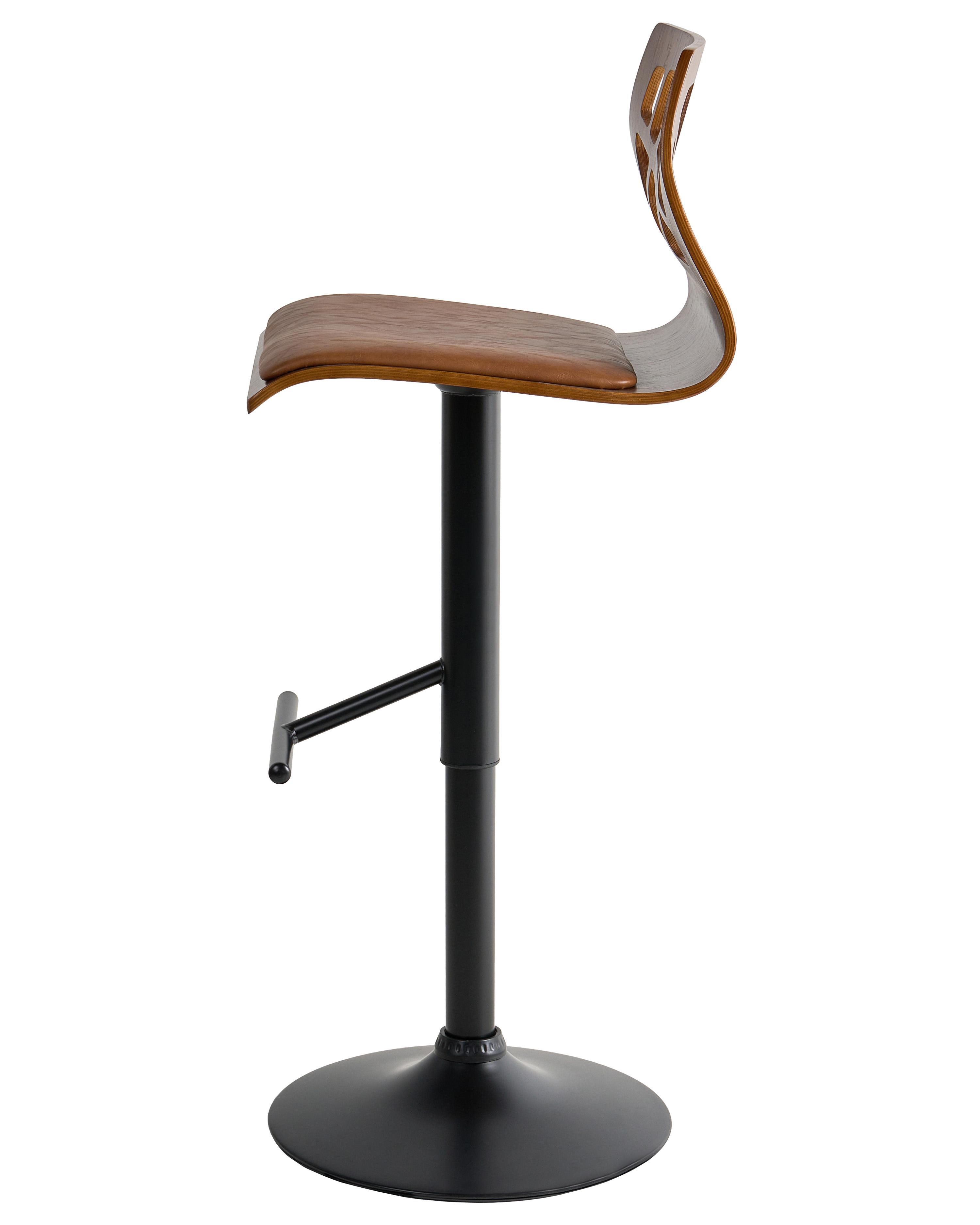 Set van 2 barstoelen PETERSBURG Kunstleer Bruin/zwart