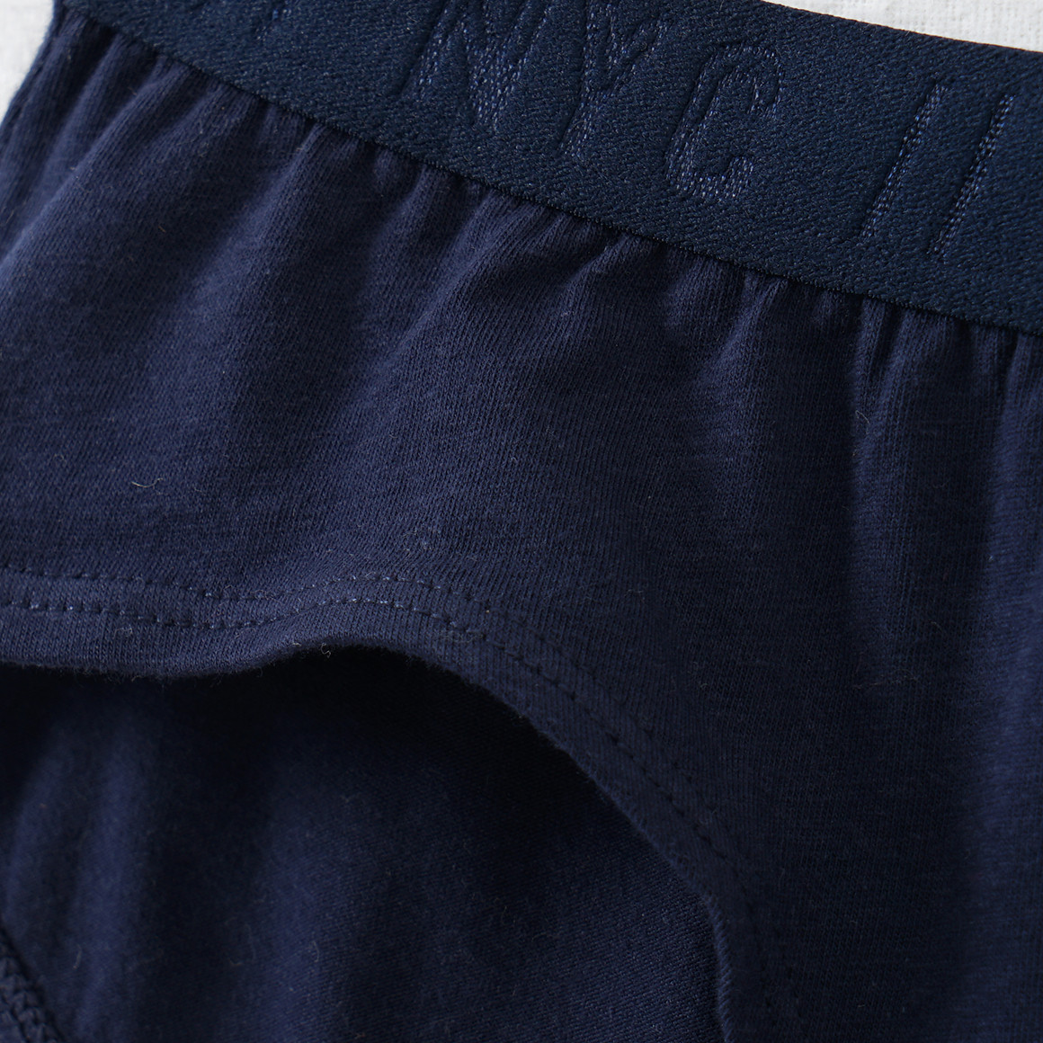 Yigga 3 Mädchen Pantys mit Bio-Baumwolle weiss / dunkelblau