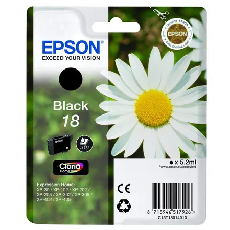Inkjetpatrone T1801 EPSON C13T18, schwarz