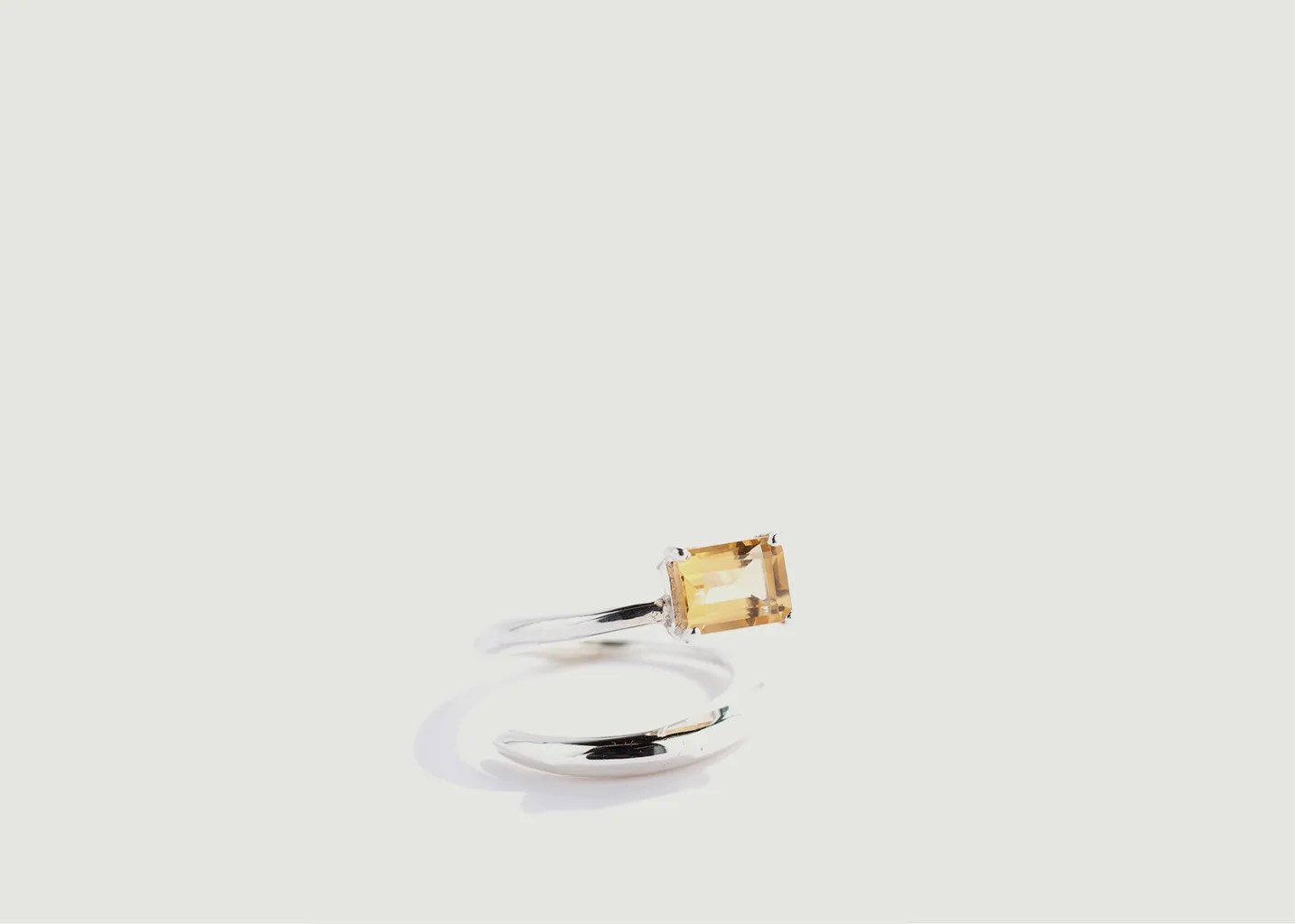 Bague ouverte en argent Gem Citrine FARIS