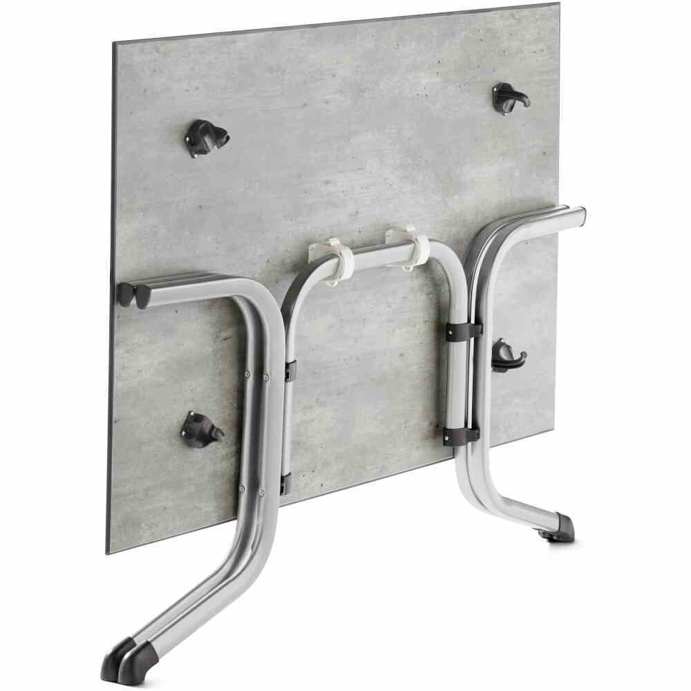 Klapptisch POLYTEC - graphit - Beton-Optik - 140x90 cm