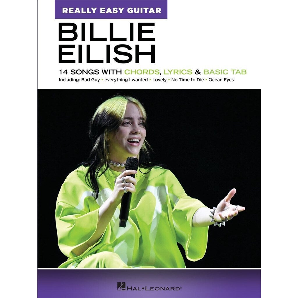 Hal Leonard Billie Eilish - Really Easy Guitar Series 14 Songs with Chords, Lyrics & Basic Tab
