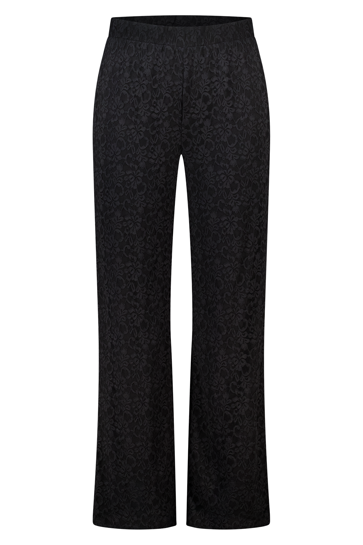 Wide leg broek van kant Zwart