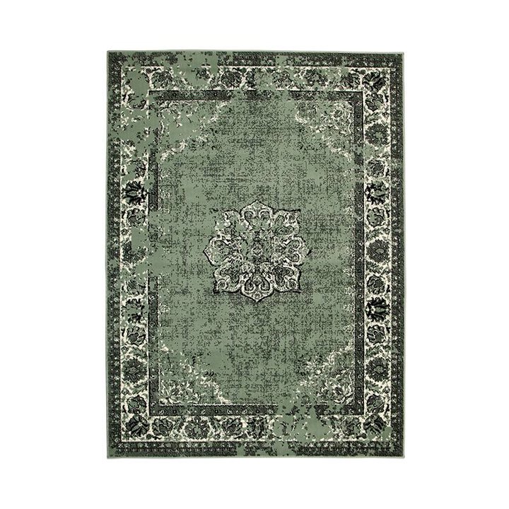 Vintage vloerkleed - Wonder Groen/Zwart | Uniek design