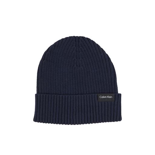 Calvin Klein Classic Rib Beanie, Navy, One size