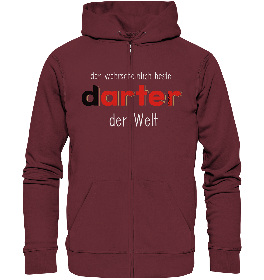 DartSturm - Der wahrscheinlich beste darter der Welt Weiß - Organic Zipper