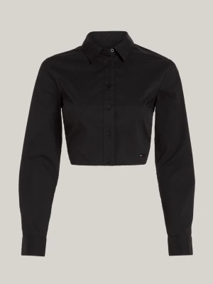 Camisa cropped com costas abertas