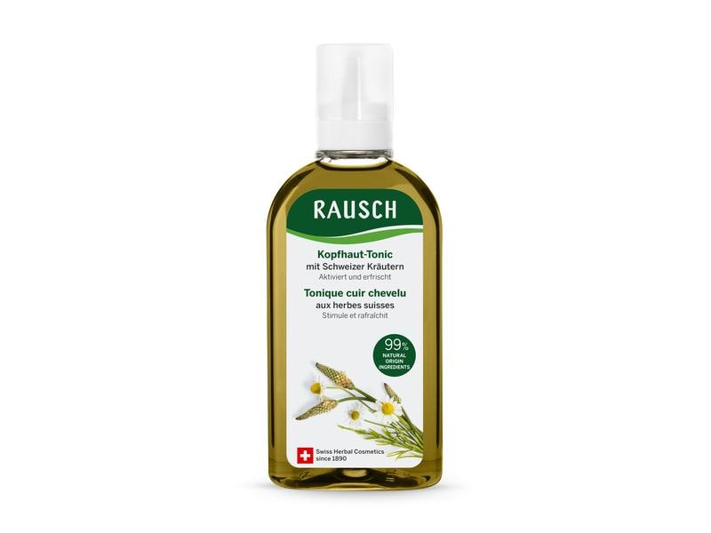 RAUSCH Kopfhaut-Tonic Schweizer Kräuter 200 ml Tonic mit Kräutern für gepflegte Kopfhaut und glänzendes Haar