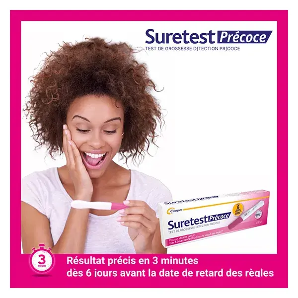 SURETEST - Teste de Gravidez Precoce - Resultado Preciso - Autoteste - 1 Teste