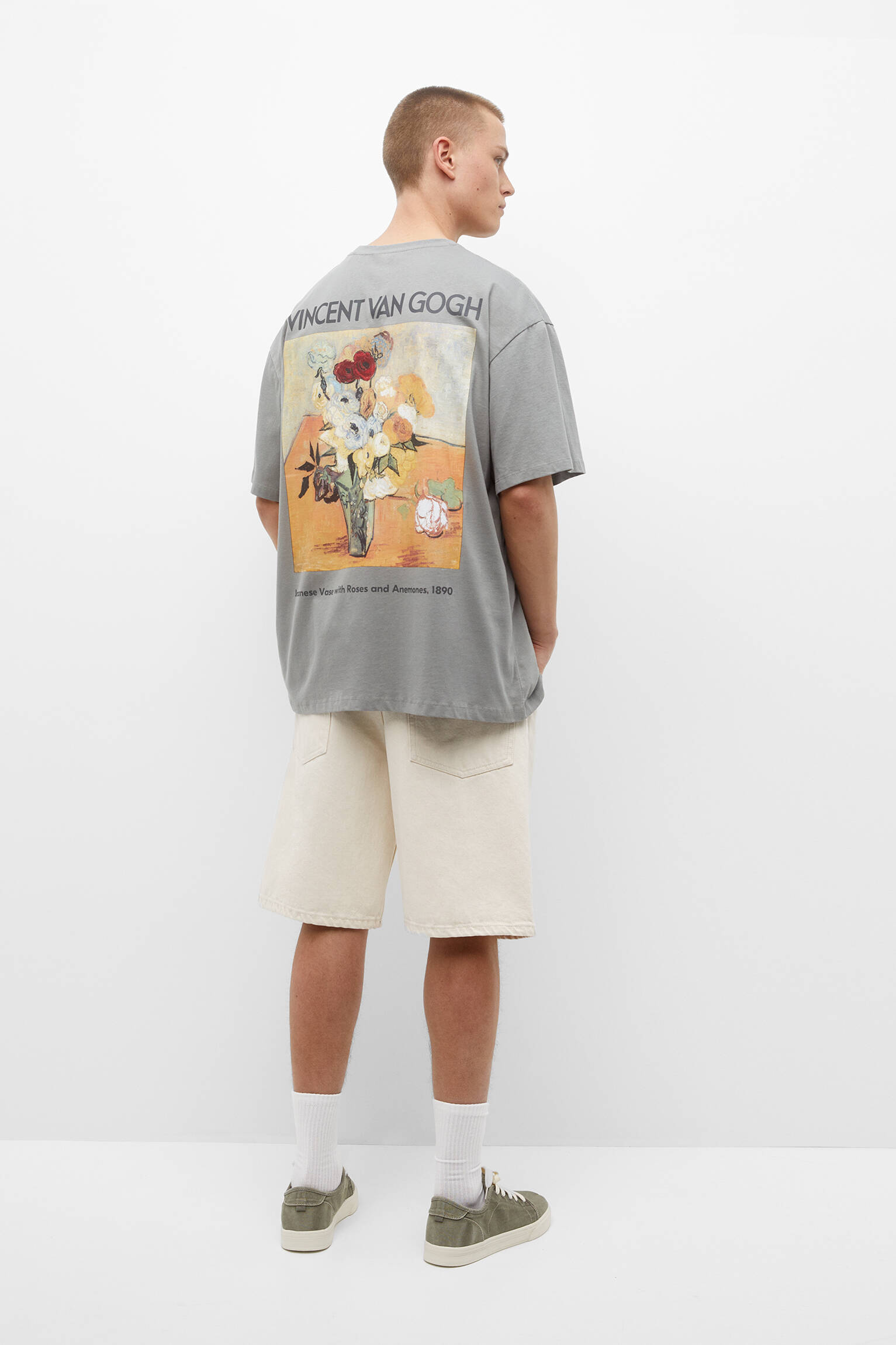 CAMISETA DE MANGA CURTA VAN GOGH - AZUL E VERDE
