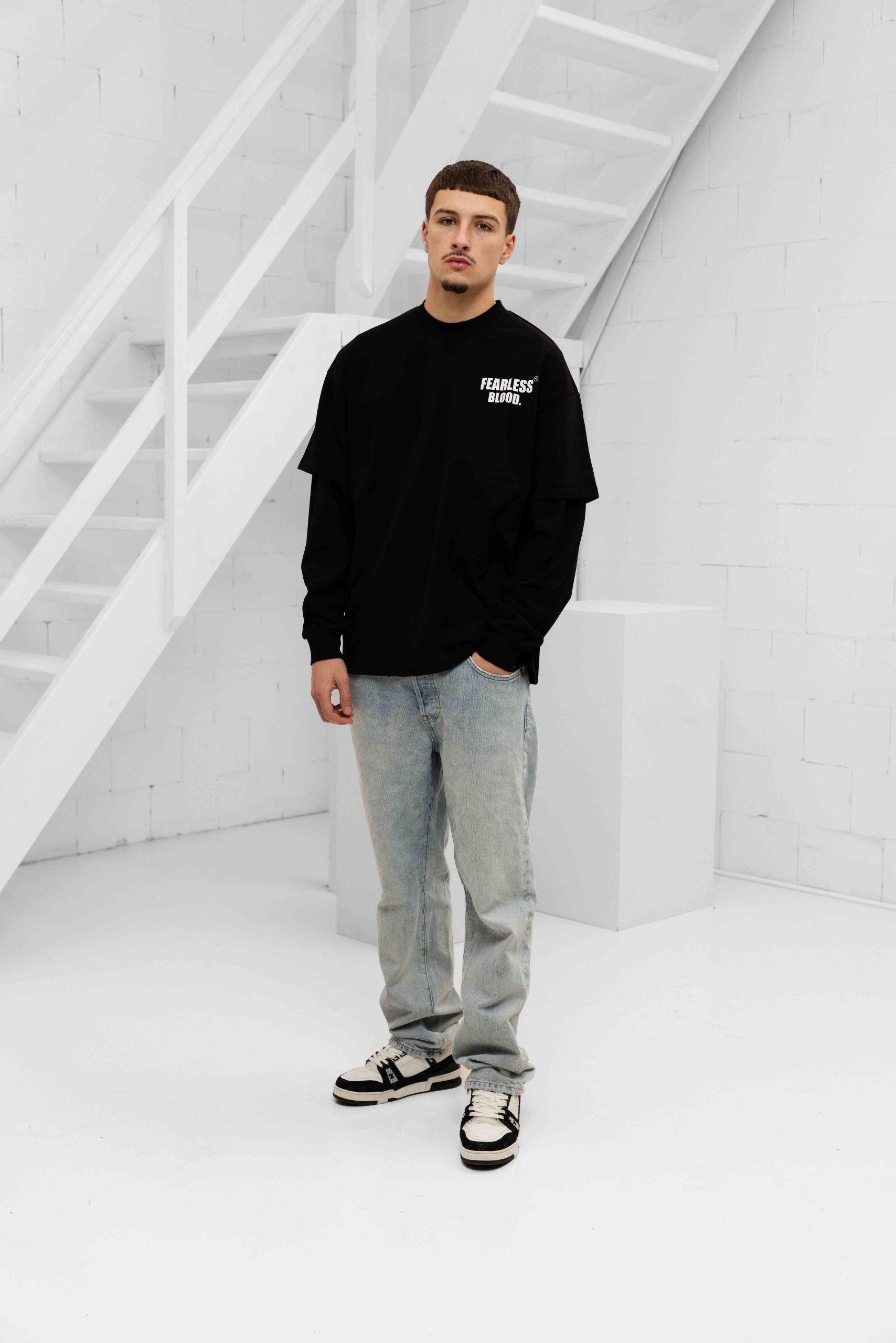 Fearless Blood Suprise Longsleeve Shirt Heren Zwart
