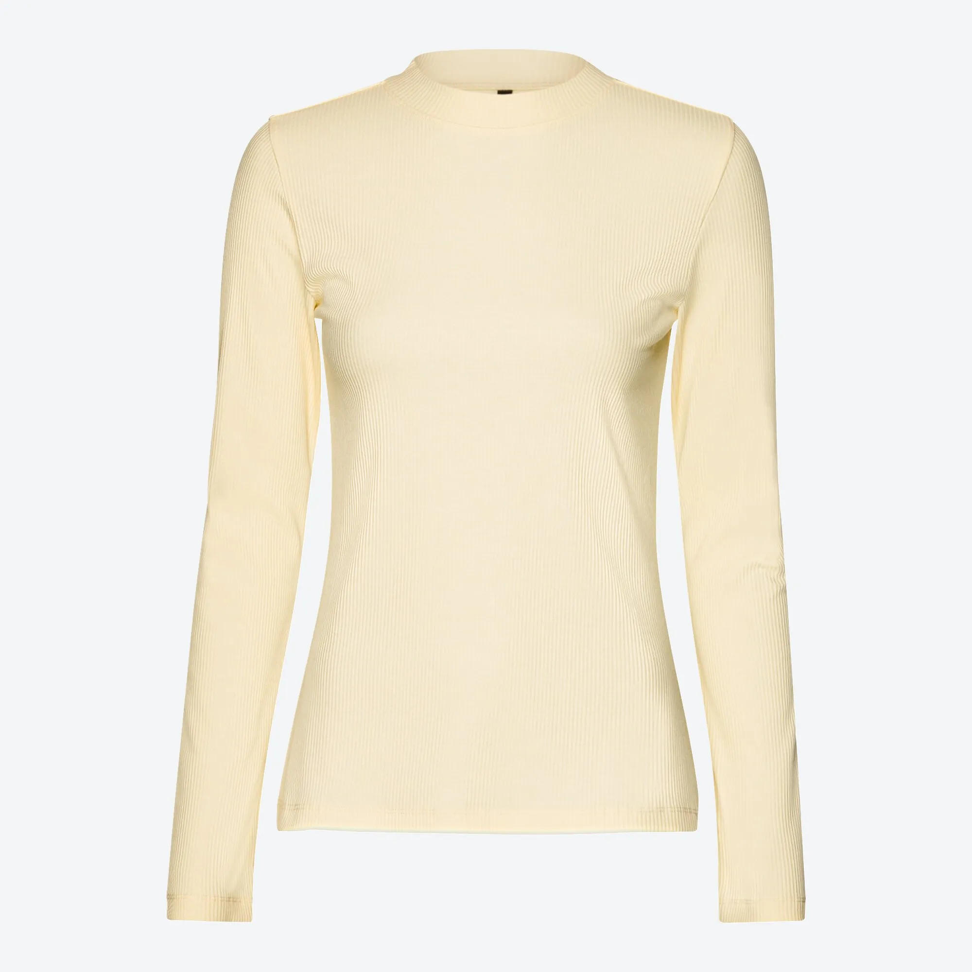 Damen-Rippenshirt mit Stehkragen