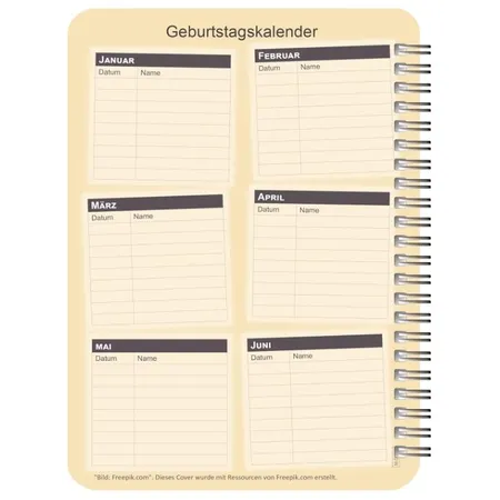 FLVG Lehrerinnenkalender Blume schwarz, A5, 2024/2025