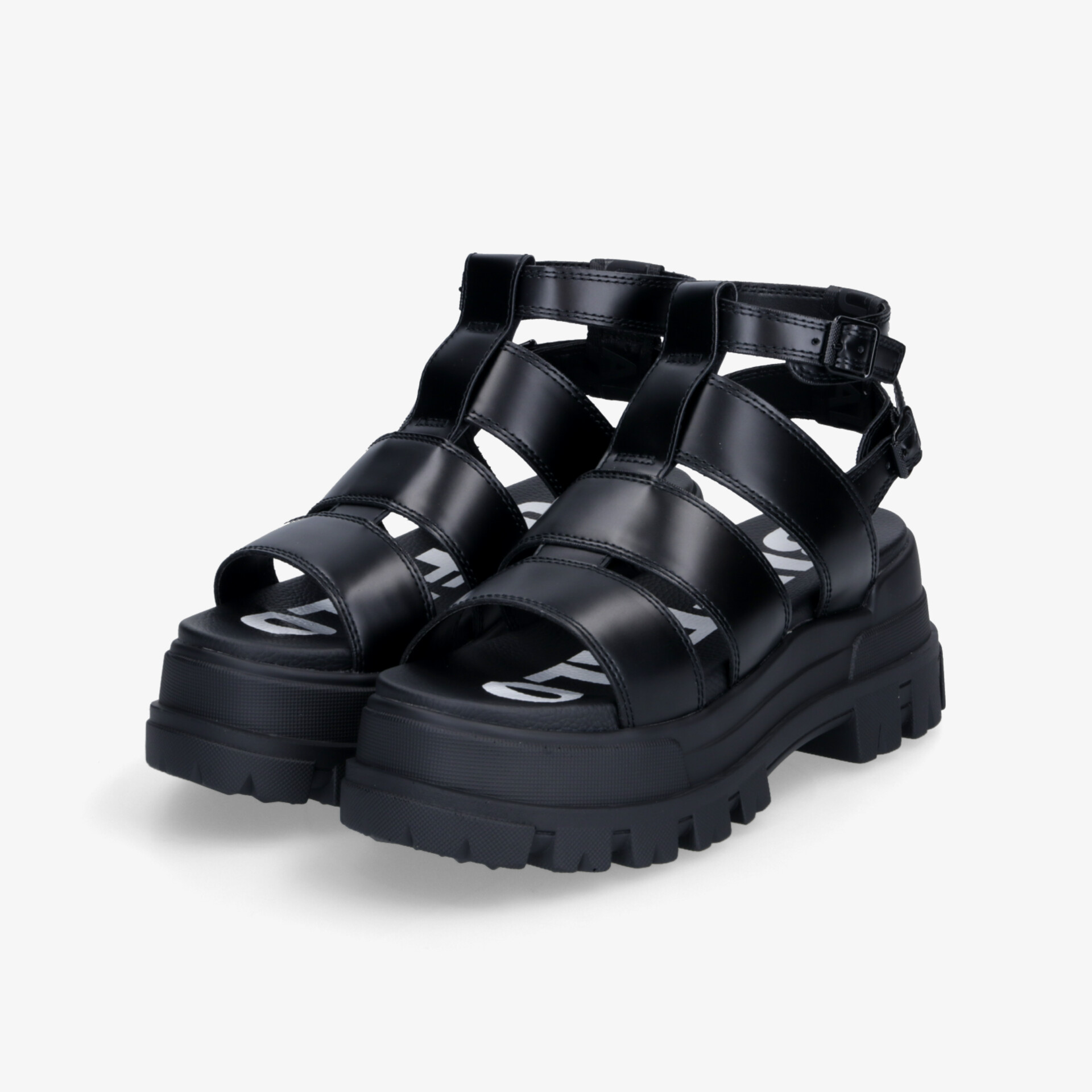 Buffalo Damen Plateausandalen schwarz