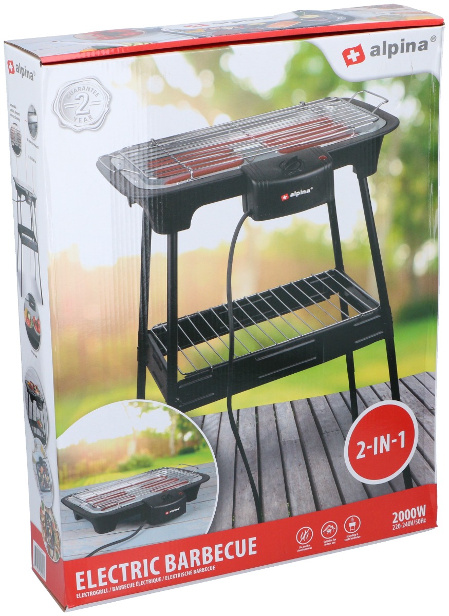 Alpina elektrische BBQ  2-in-1