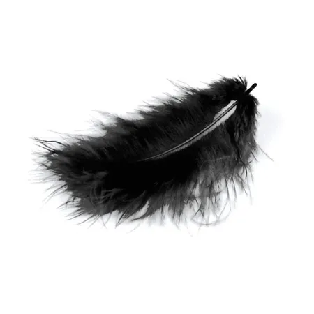 Glorex Marabufedern schwarz, ca. 15 Stück