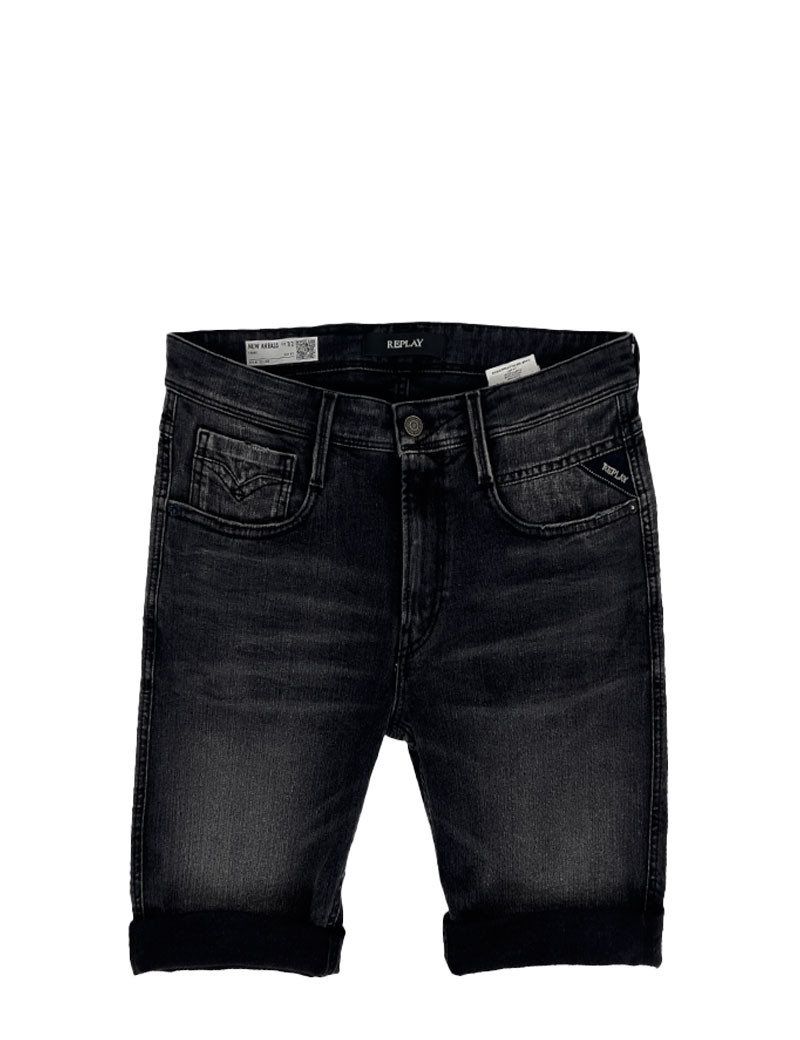 REPLAY SHORT EN JEAN ANBASS ANTHRACITE