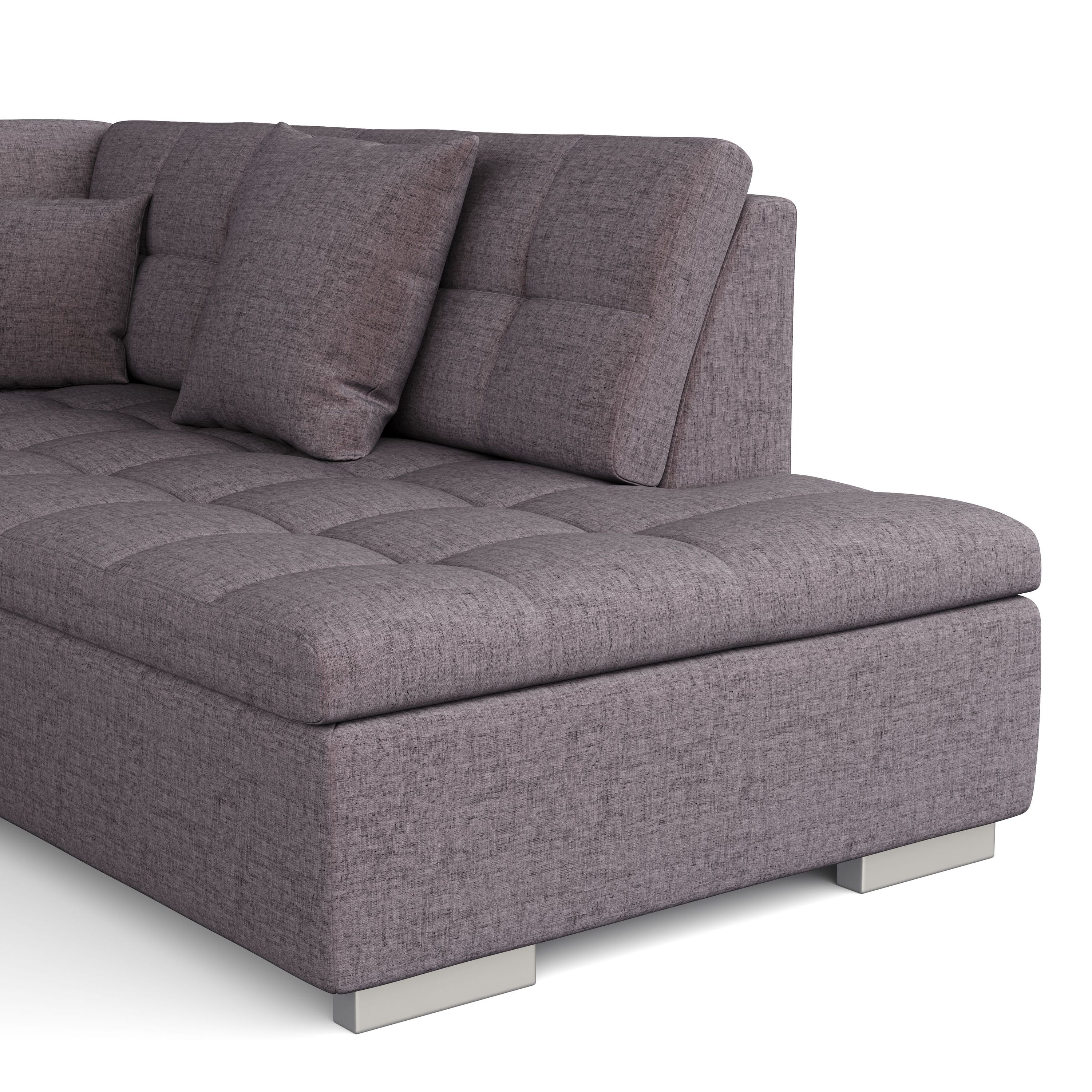 Ecksofa ARIA links taupe