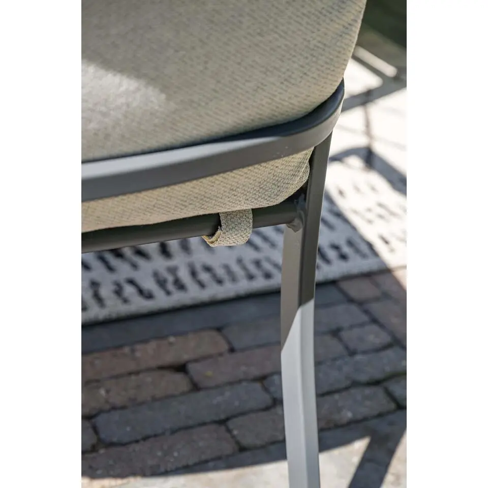 Sergio aluminium lounge-diningset - 8-persoons - rechts - zand