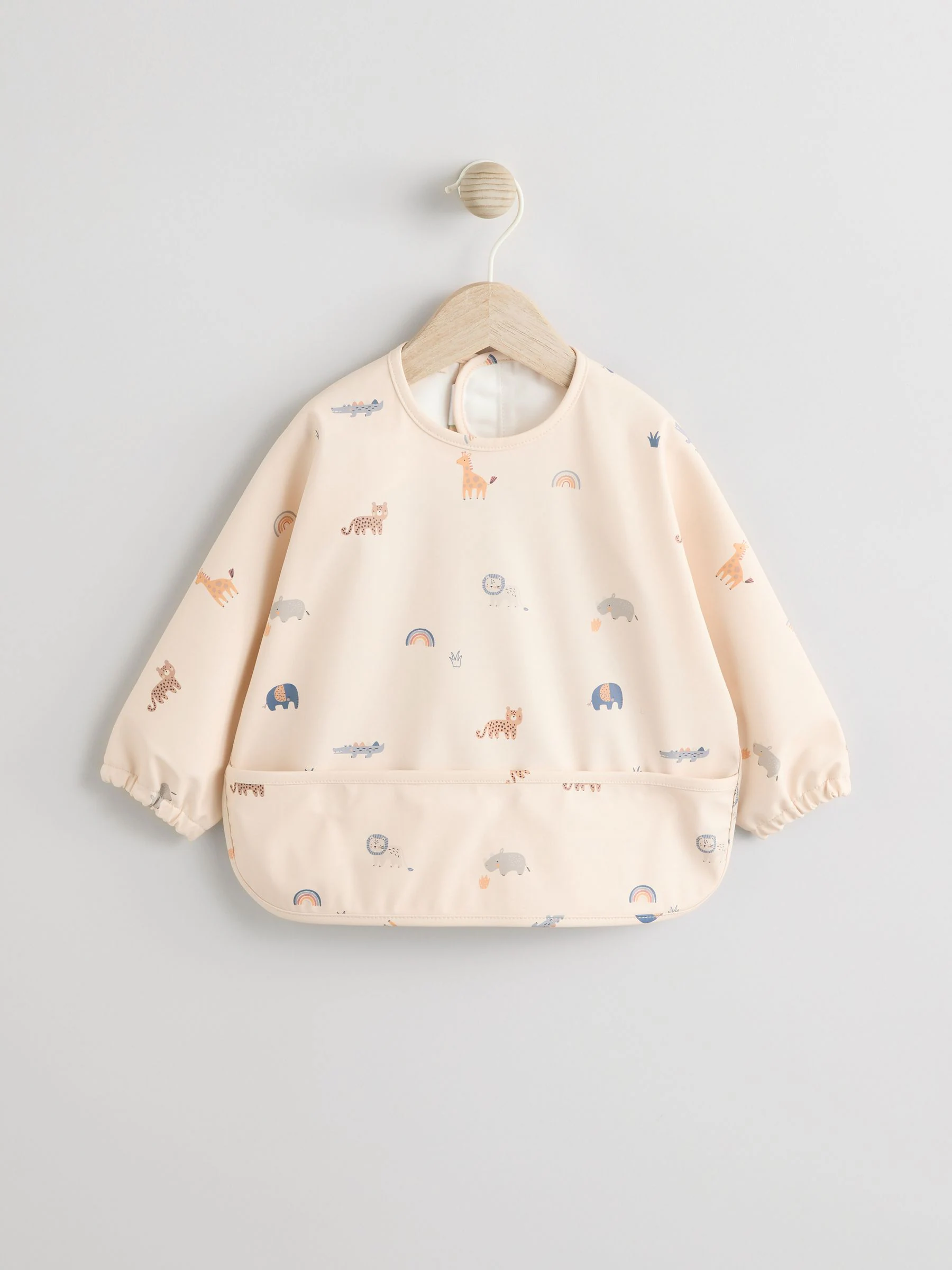 Naturel Mini Jungle - Slabbetje met mouwen voor spenen en voeden