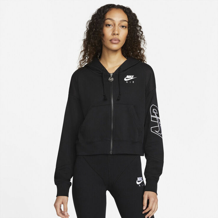 Nike Air Oversized Fleece Haettetroje Sort