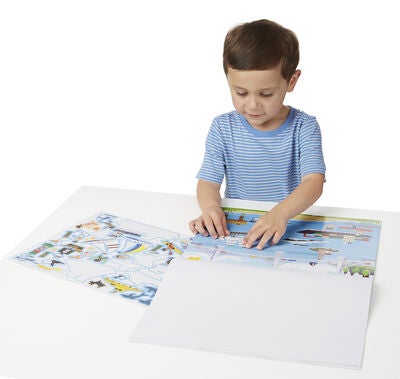 Melissa & Doug Gjenbrukbar Klistremerkebok Kjøretøy
