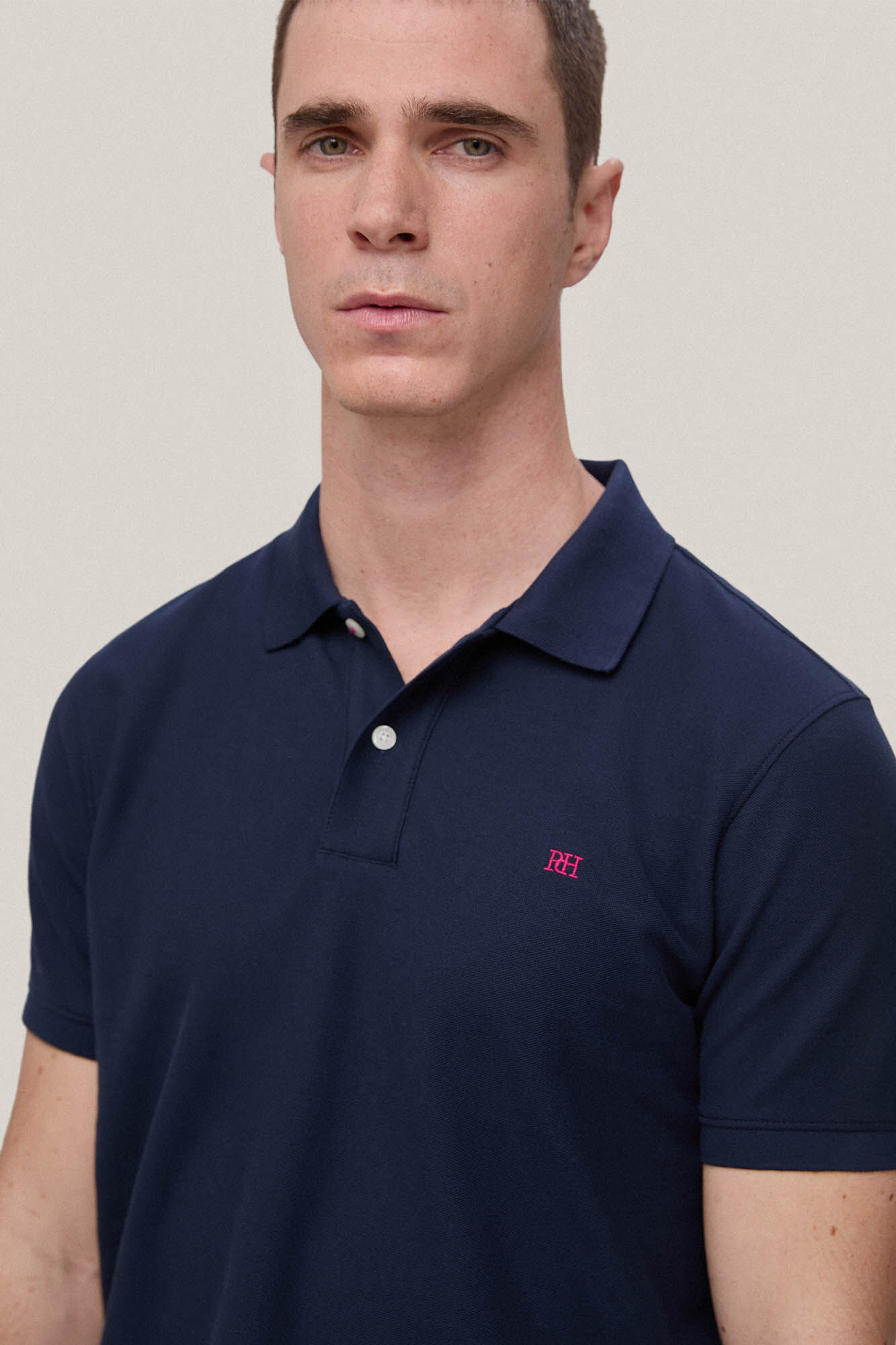 Camisa polo com logotipo - Azul