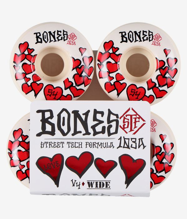 Bones STF Love V4 Rollen (white red) 54mm 103A 4er Pack