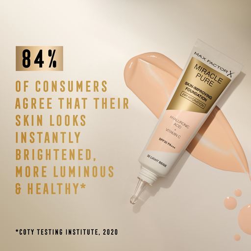 Max Factor Miracle Pure Skin-Improving Foundation, 55 Beige