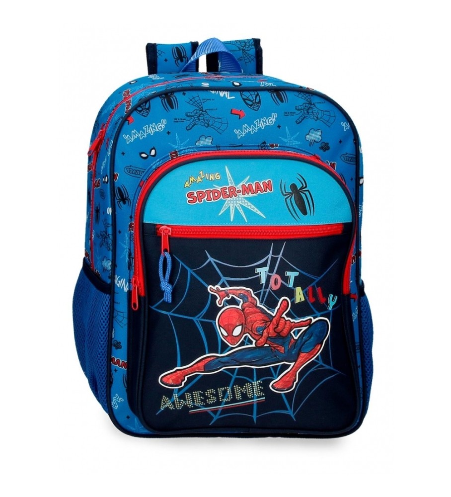 Mochila escolar Joumma Bags Homem-Aranha, totalmente incrível, 40cm, azul.