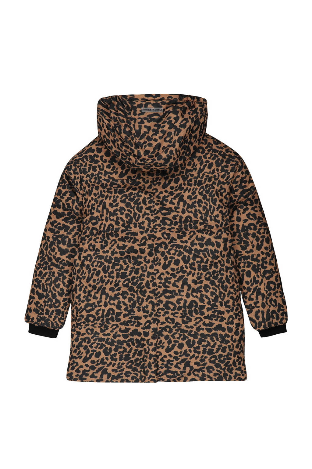 Tumble 'n Dry jas Norden met panterprint bruin/zwart