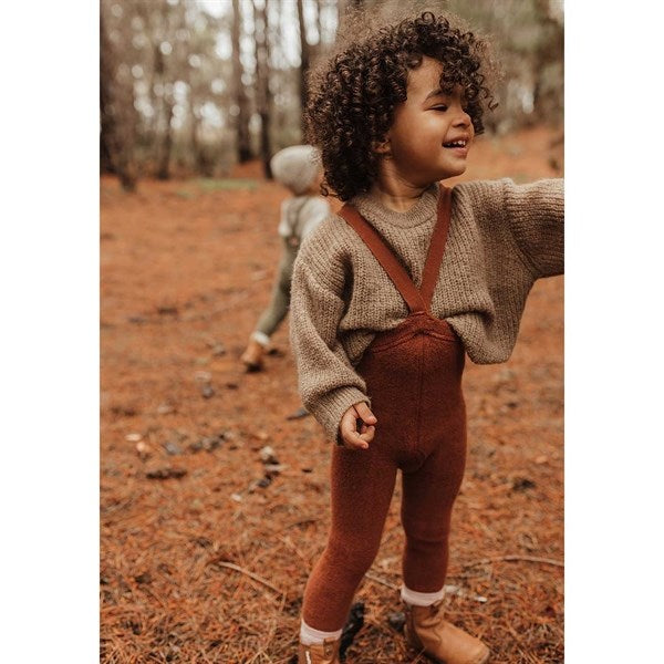 Teddy Warmy Footed Tights Cinnamon - Silly Silas