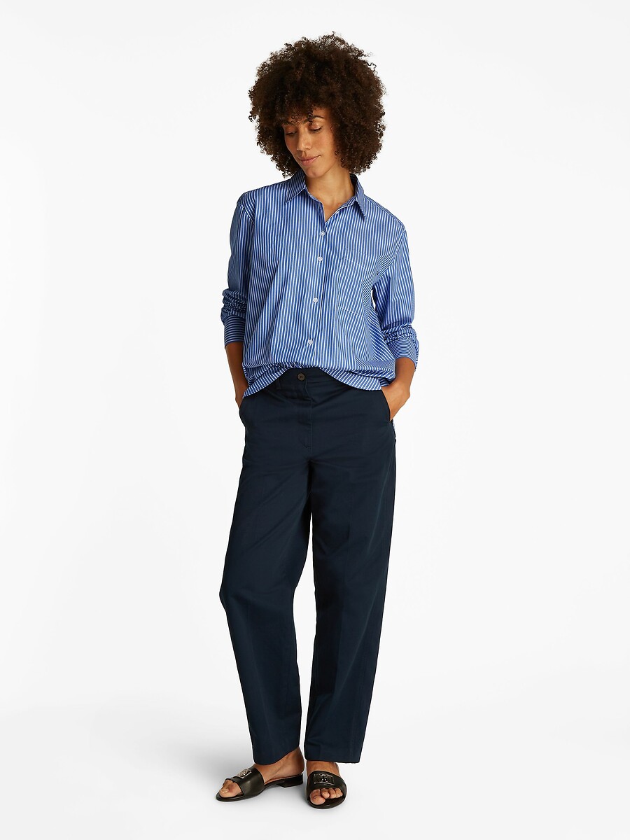 TOMMY HILFIGER<br>Camisa listrada de popeline