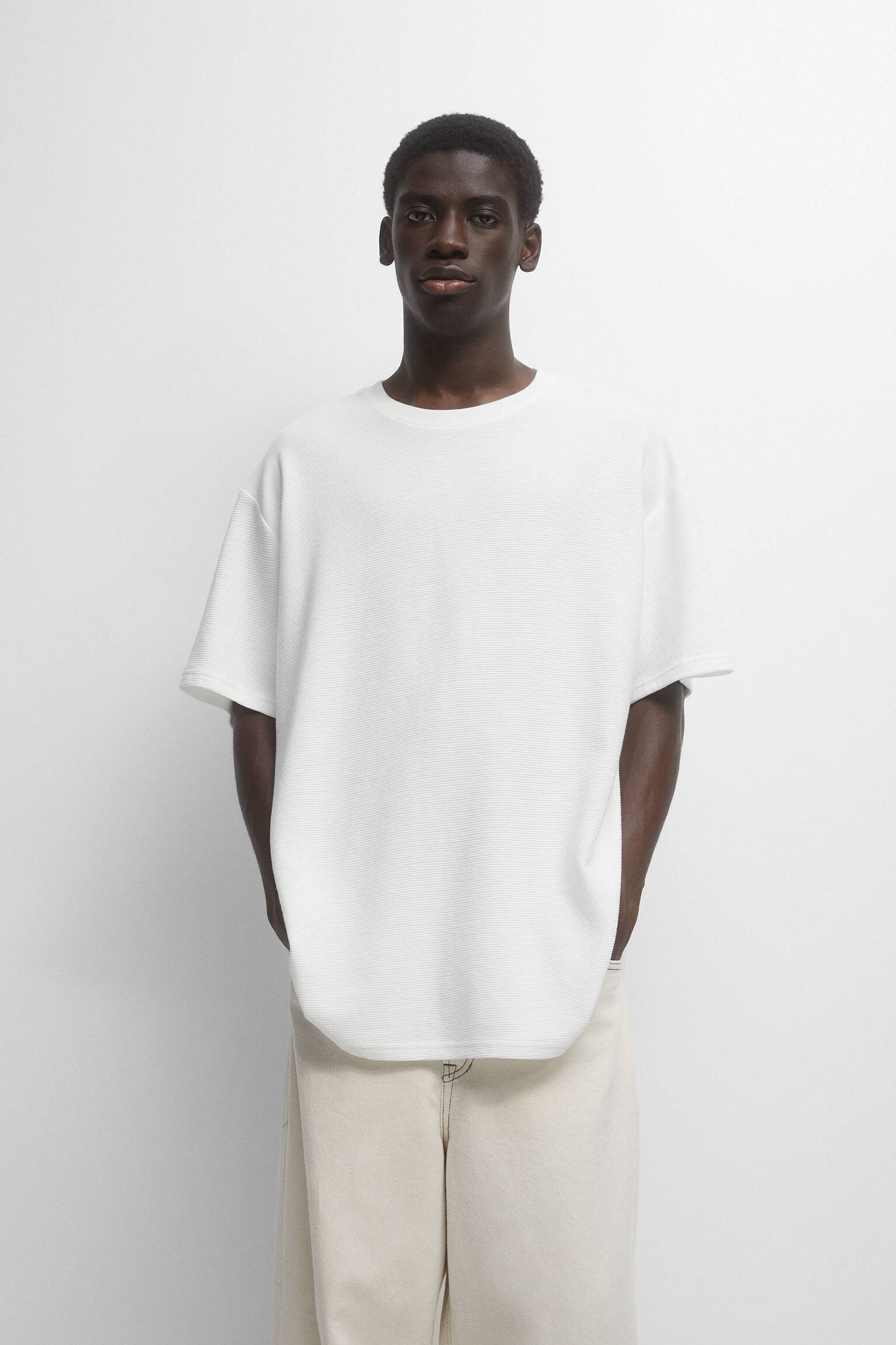 CAMISETA DE MALHA OTTOMAN - BRANCA OFF-WHITE