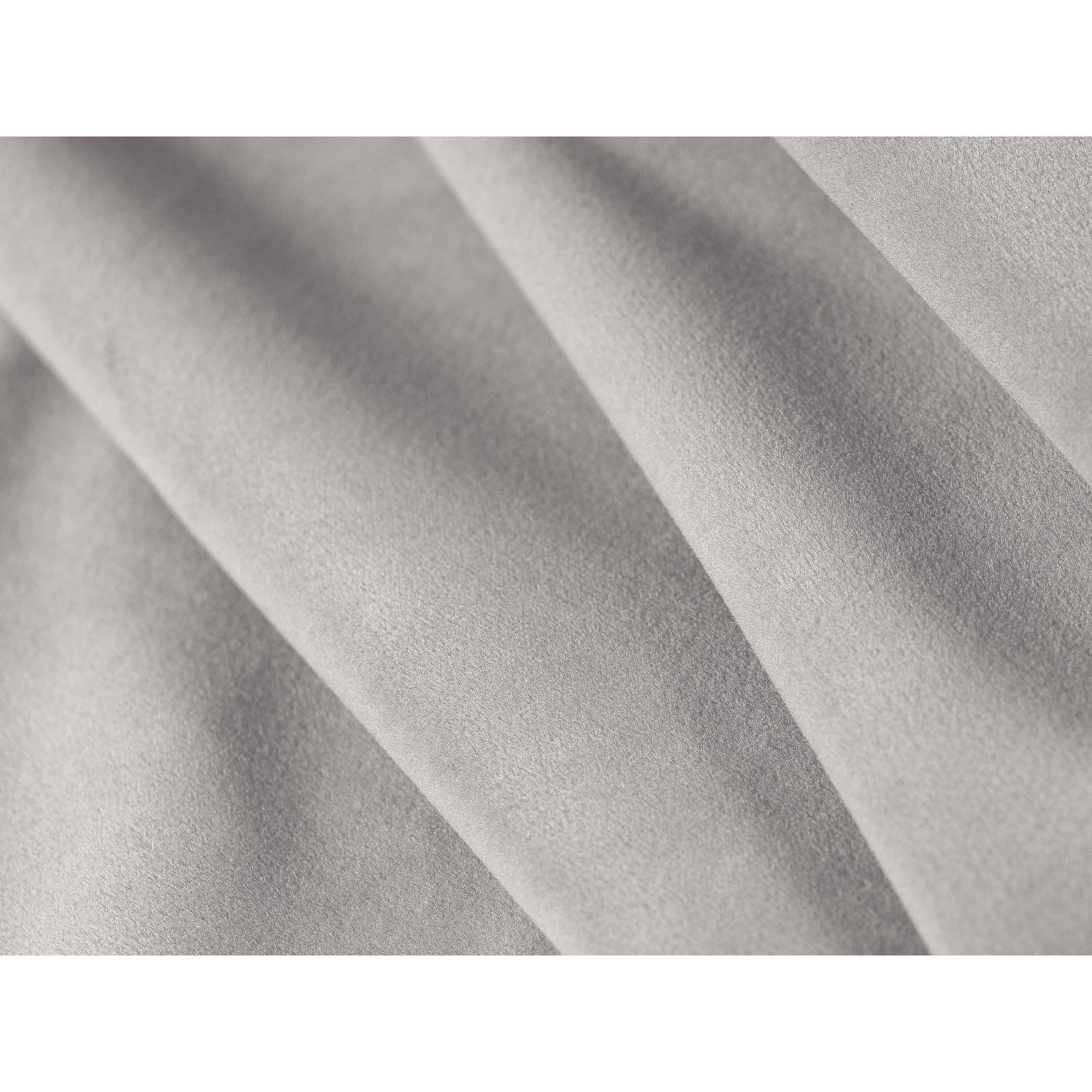 Micadoni Bedframe Miley met Opbergruimte - 200 x 200 cm - Fluweel - Lichtgrijs