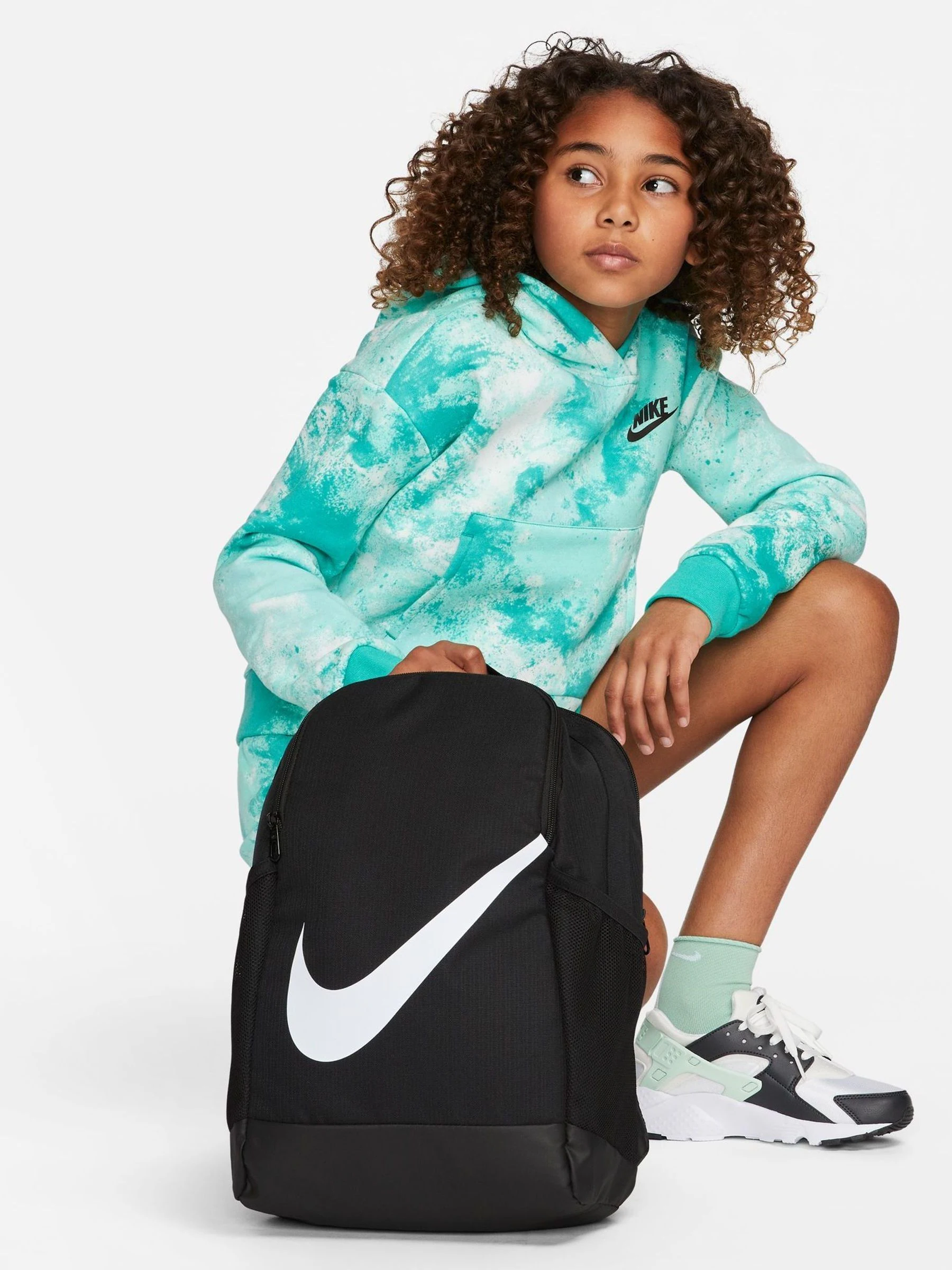 Zwart/wit - Nike Brasilia rugzak met all-over print