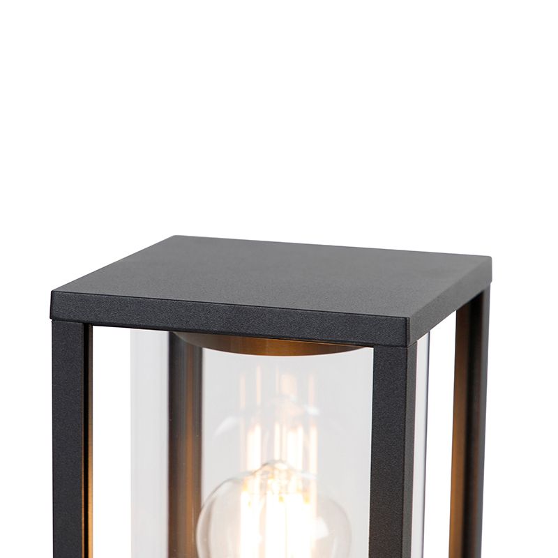Staande buitenlamp zwart 100 cm met grondpin en kabelmof - Charlois