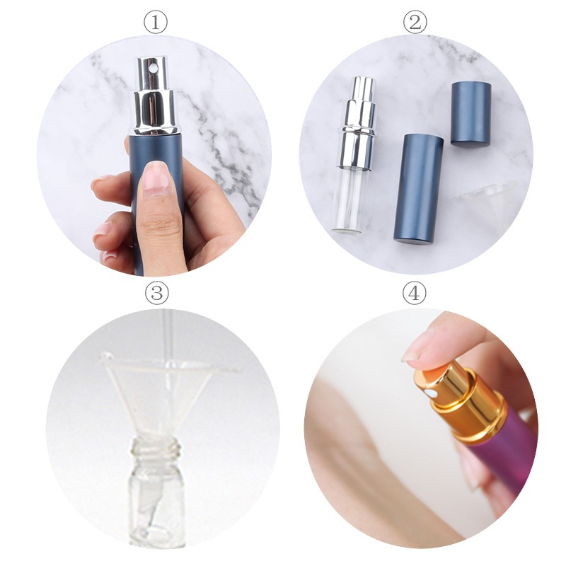 (5ml) Mini Parfüm Zerstäuber Befüllbare Reise Sprüh Flasche - Gold