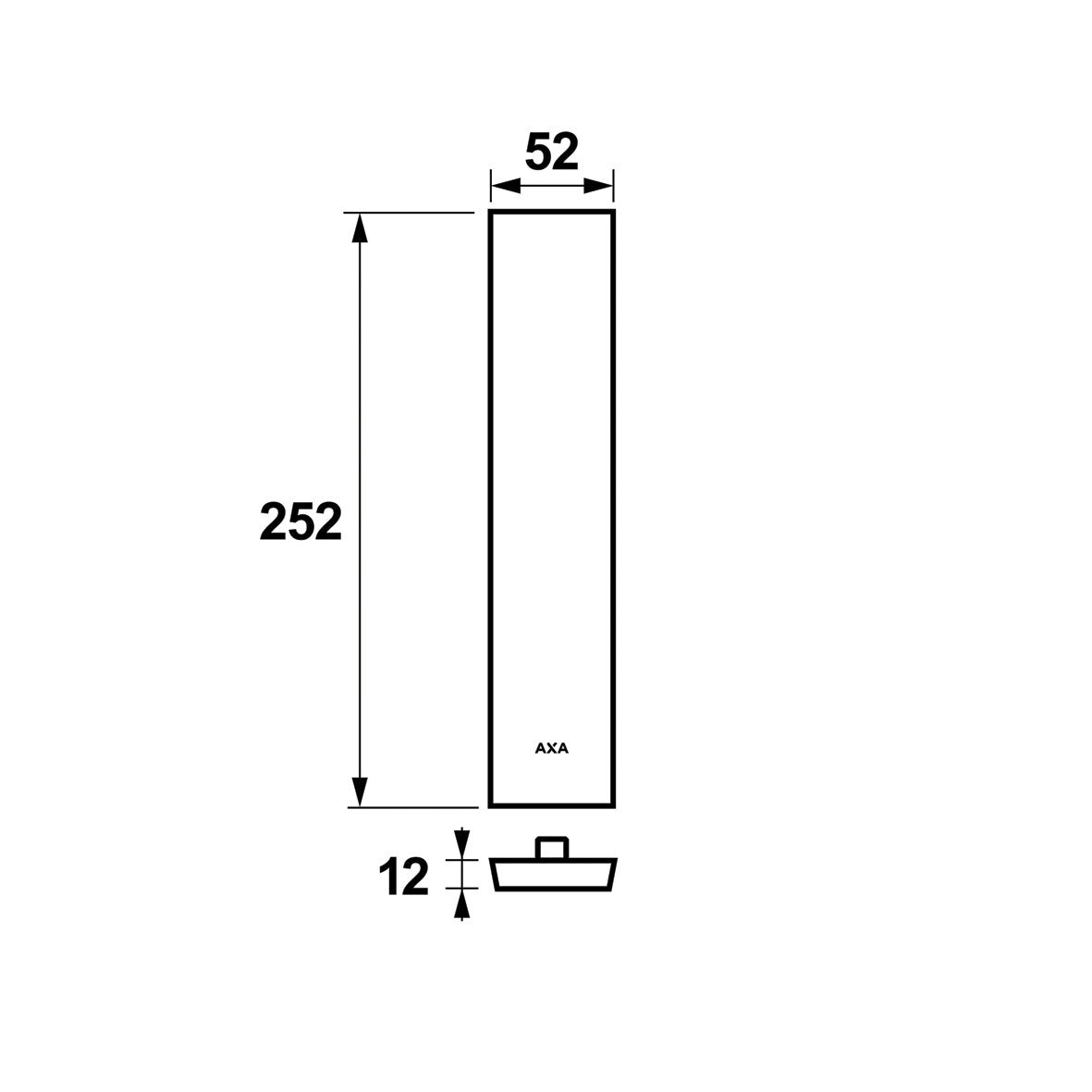 AXA 6663 Veiligheidsschild Edge Plus buiten blind F1 - 6663-90-91