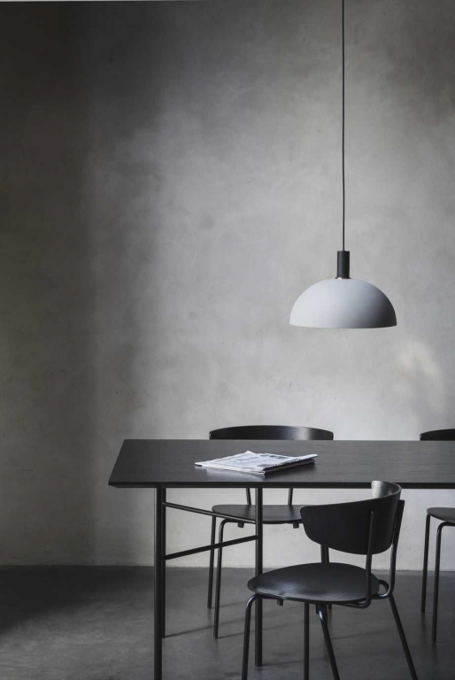 Ferm Living Herman stoel zwart, zwart onderstel