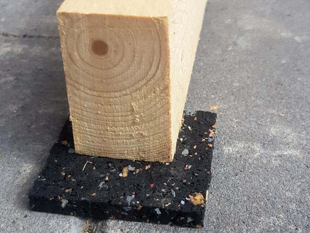 Vochtbarrière - rubbergranulaatpads (ca. 100 stuks)