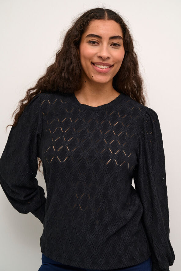 Kaffe KAtine Lace Blouse Black deep