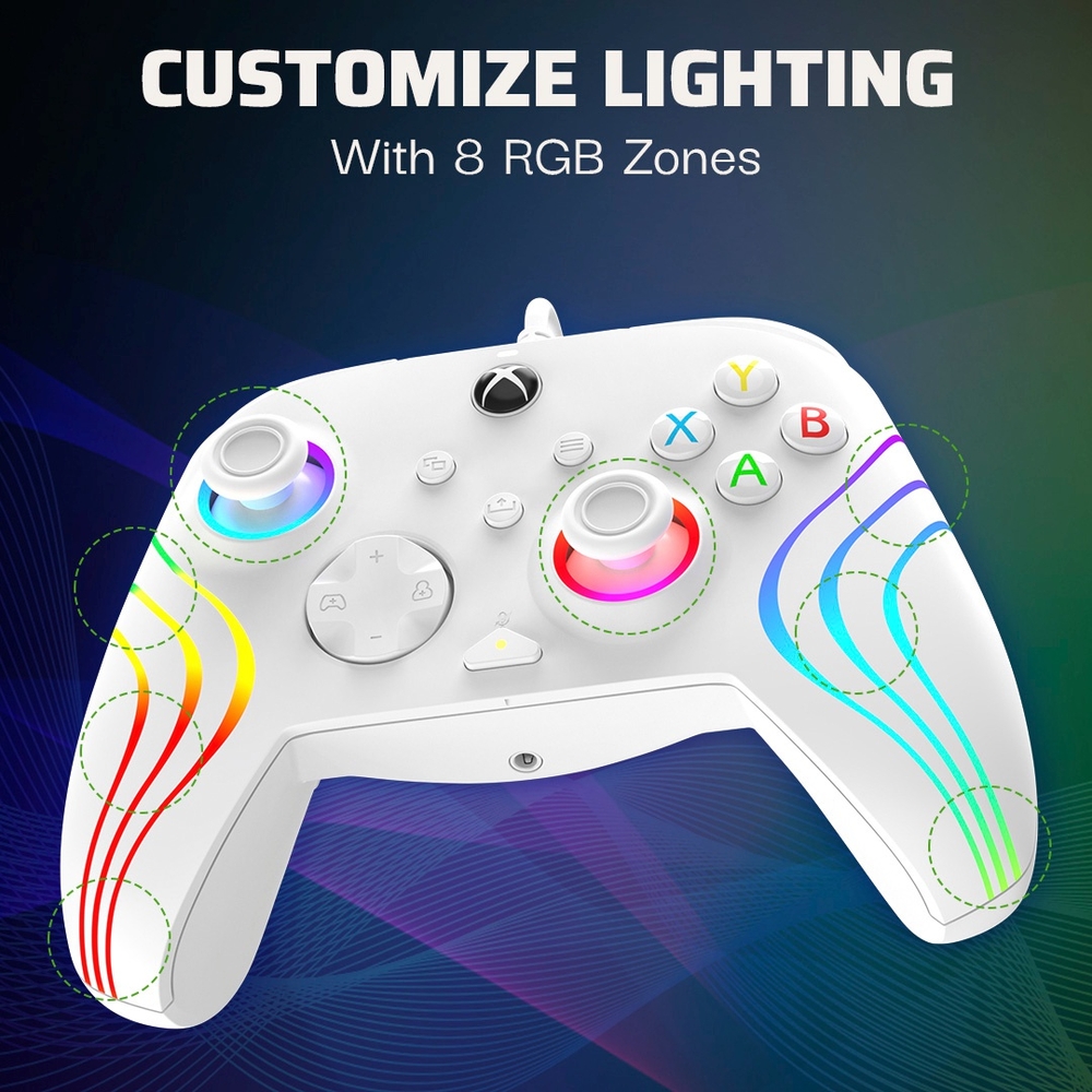 PDP Gaming Xbox Afterglow™ Wave Kabelgebundener Controller – Weiß