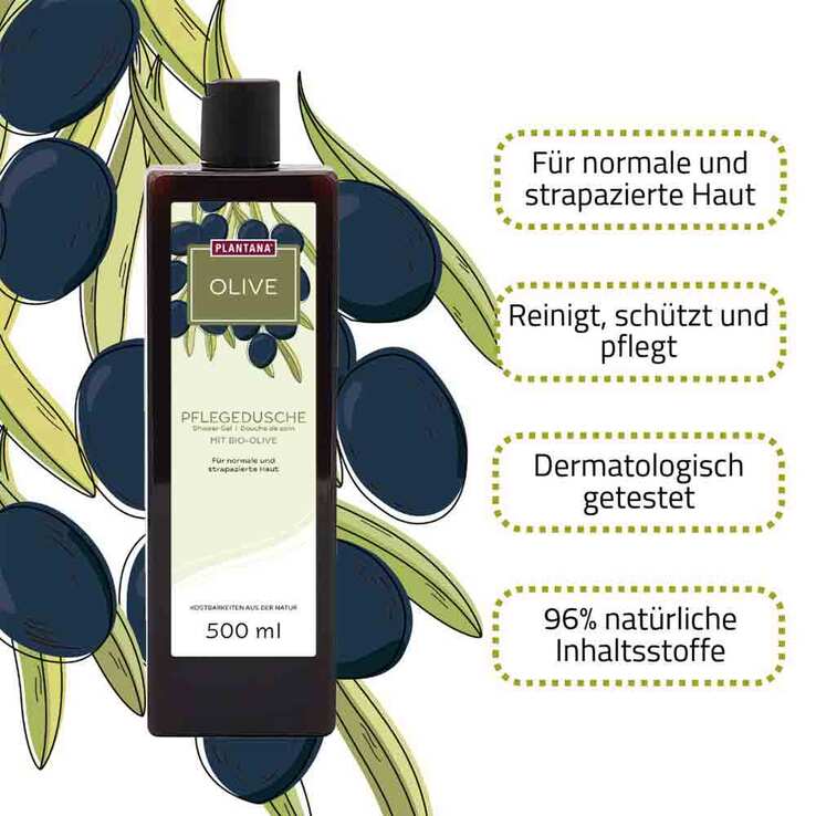 Plantana Olive Pflege Duschbad mit Bio-Olive, 500 ml