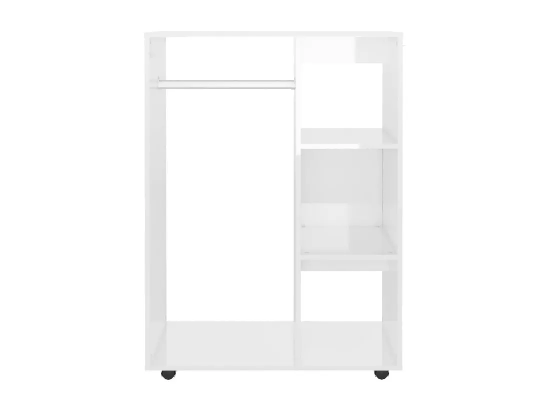 Garde-robe Blanc brillant 80x40x110 cm Bois d’ingénierie